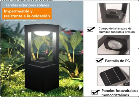 farolas aluminio solares led modernas