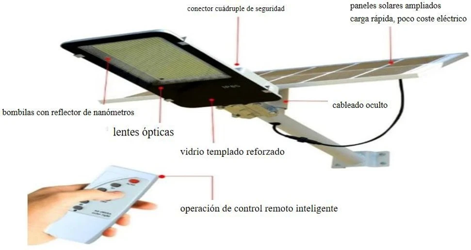 farolas solares detalle