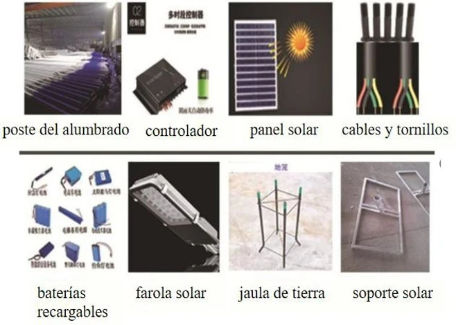 farolas solares partes