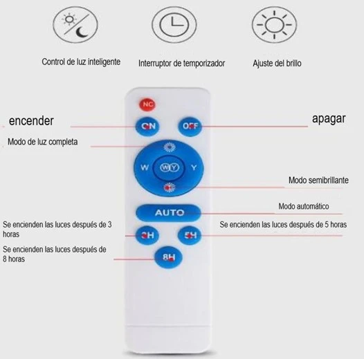 foco solar exterior con mando