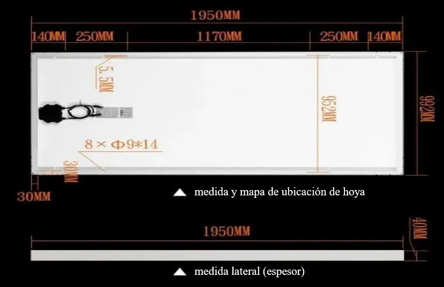 paneles solares de forma rectangular